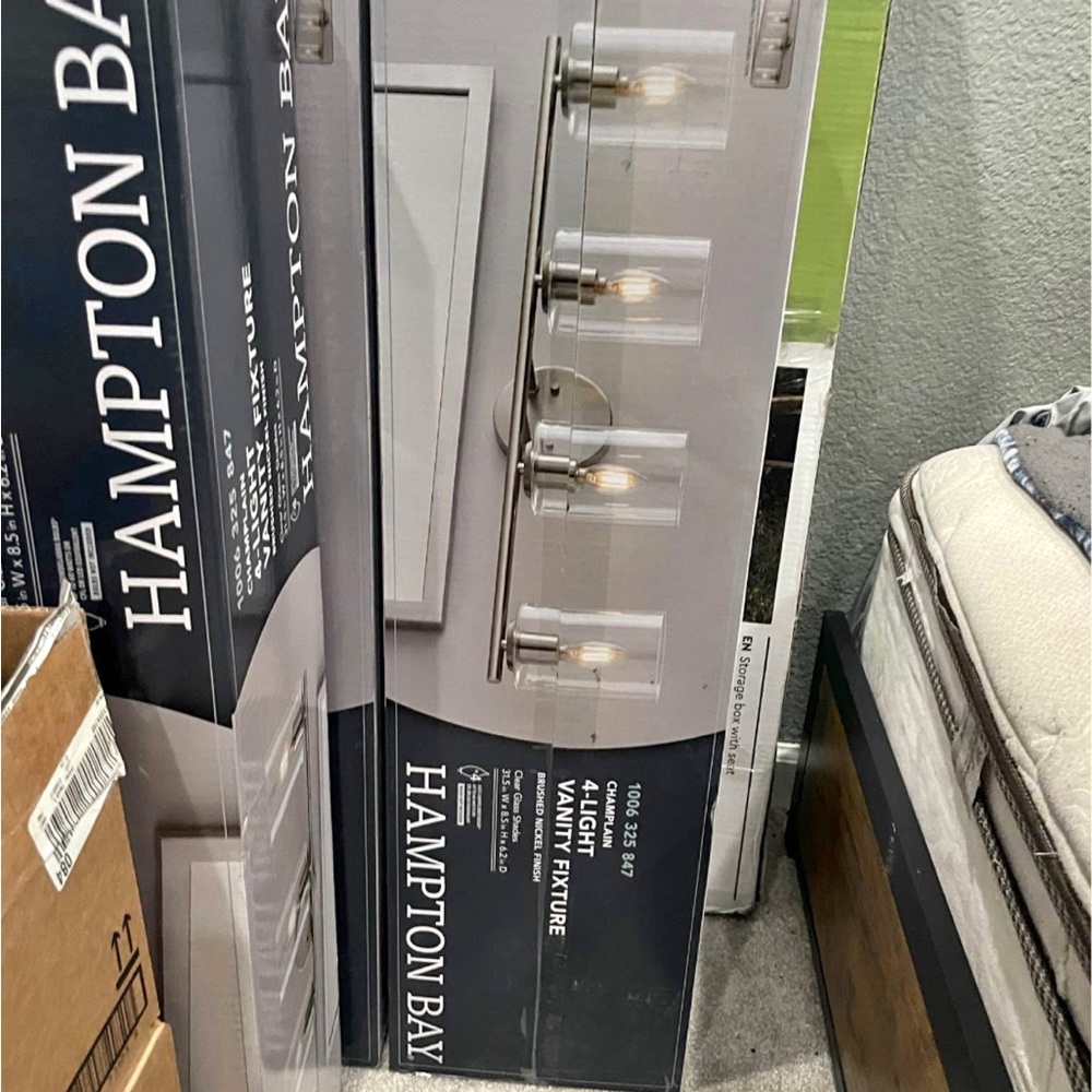 Hampton Bay Brushed Nickel Vanity Light